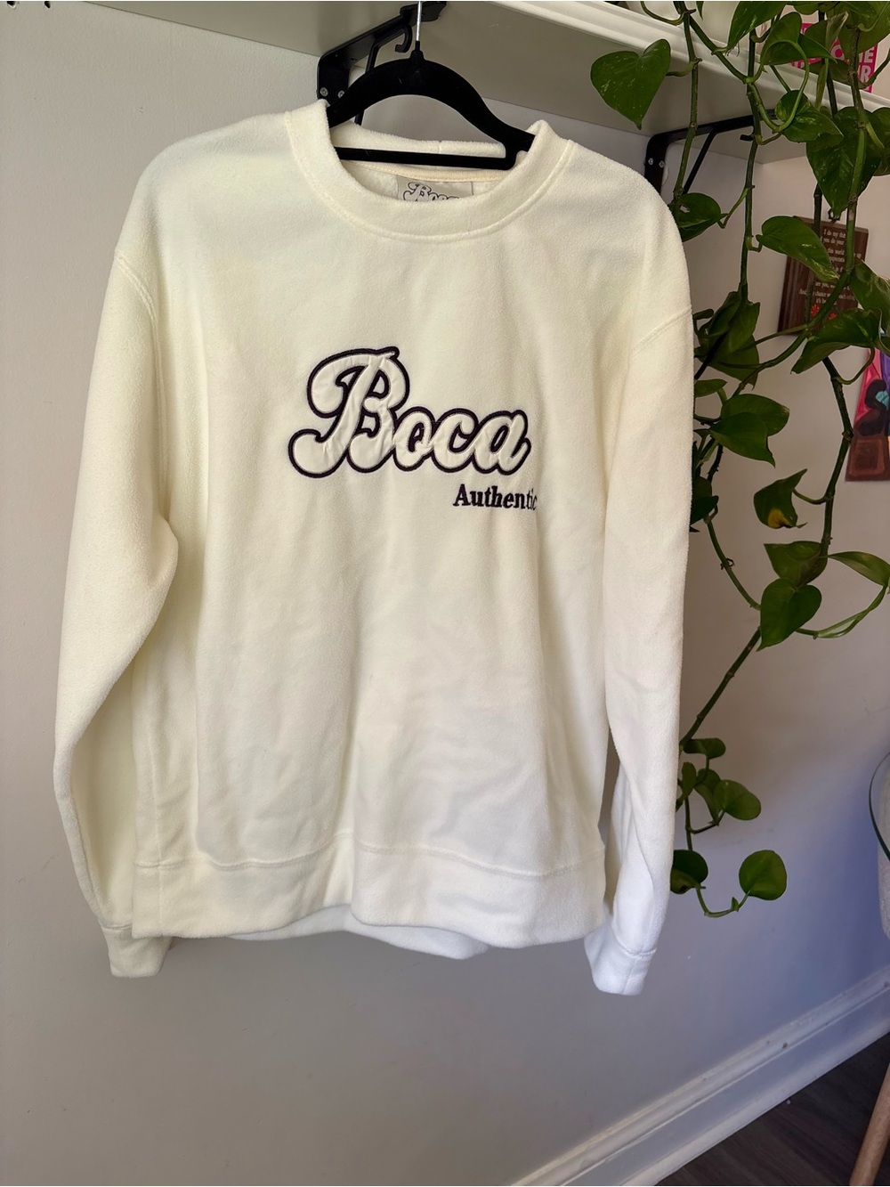 Boca Authentix Cream Crewneck Sweatshirt
